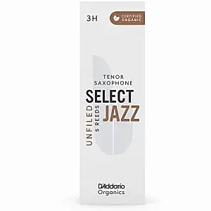 D'Addario Woodwinds Organic Select Jazz Unfiled Tenor Saksafon Kamışı No:3 Hard