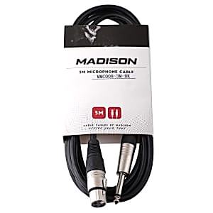 Madison Mikrofon Kablosu Çivi  Jack - XLR 3 Metre- SİYAH