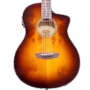 Washburn BTV-BLKBCE Bella Tono Vite Black Burl Elektro Akustik Gitar