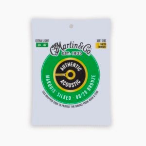 Martin Authentic MA170S 80/20 Bronze Extra Light Marquis® Silked Akustik Gitar Teli (10-47)
