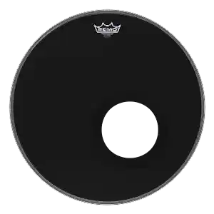REMO POWERSTROKE® 3 EBONY® 18 İnç Siyah Delikli Bas Davul Derisi