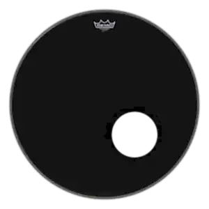 REMO POWERSTROKE® 3 EBONY® 22 İnç Siyah Delikli Bas Davul Derisi