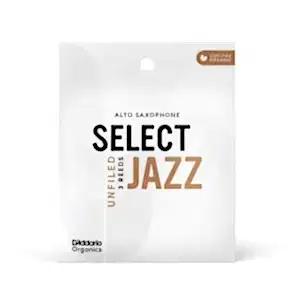 D'Addario Organics Select Jazz Unfiled Alto Saksafon Kamışı - 3 Soft (3'lü Kutu)